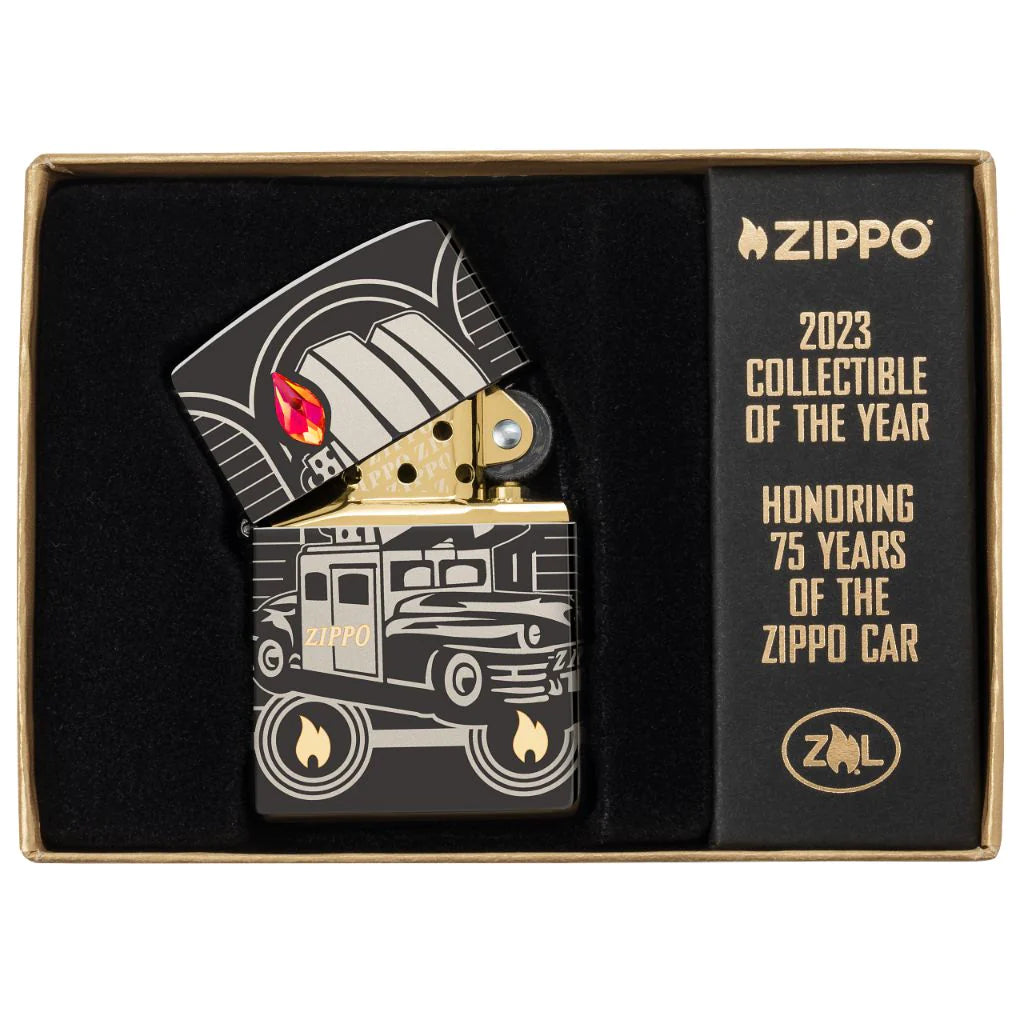 ZIPPO Lighter Zippo Car 75th Anniversary Limited Edition High Polish Black