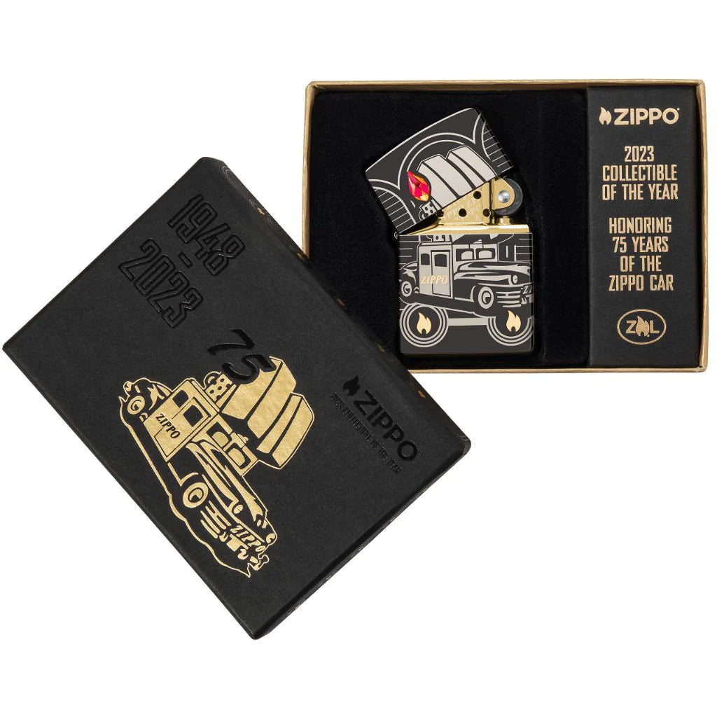 ZIPPO Lighter Zippo Car 75th Anniversary Limited Edition High Polish Black