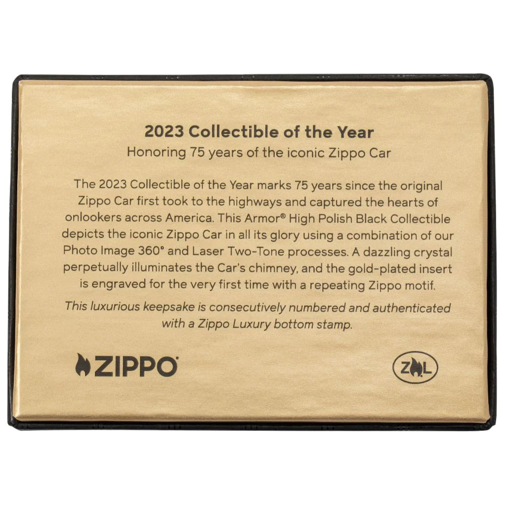 ZIPPO Lighter Zippo Car 75th Anniversary Limited Edition High Polish Black