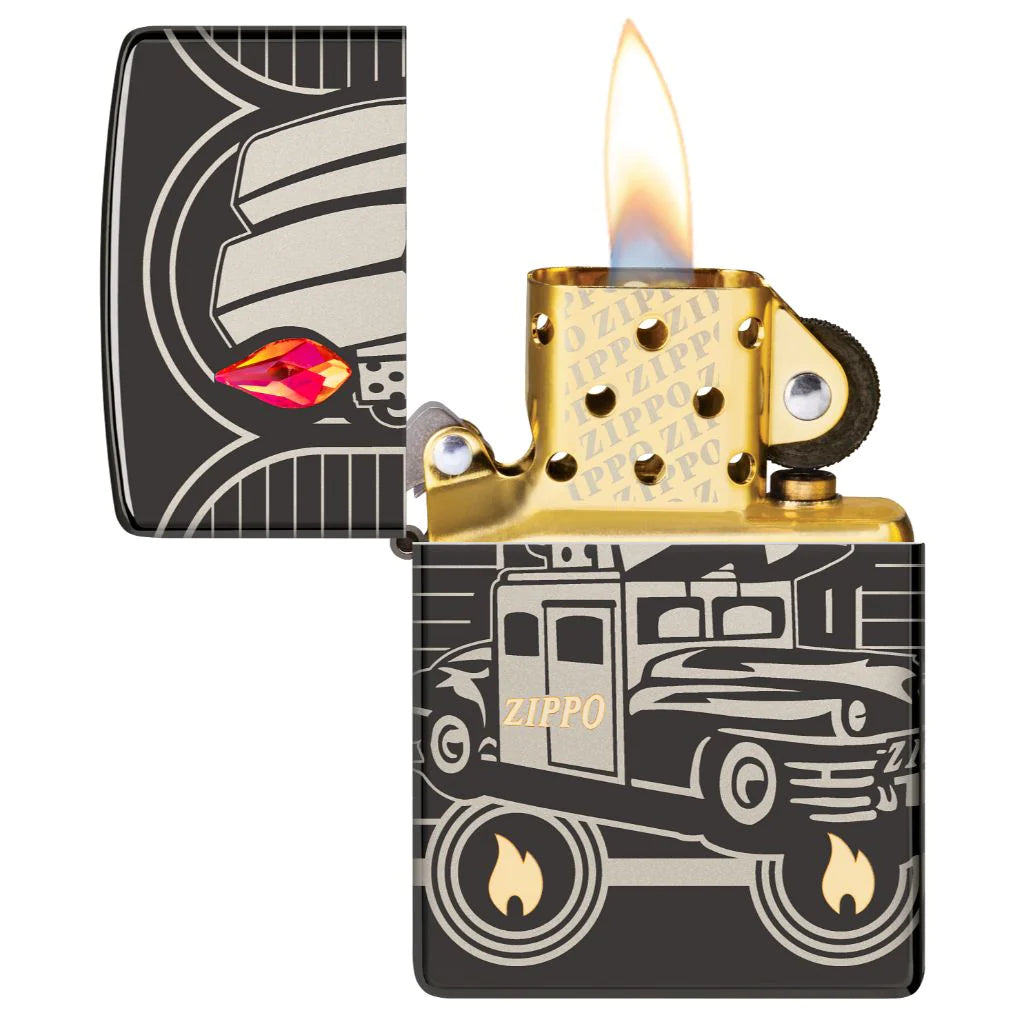 ZIPPO Lighter Zippo Car 75th Anniversary Limited Edition High Polish Black