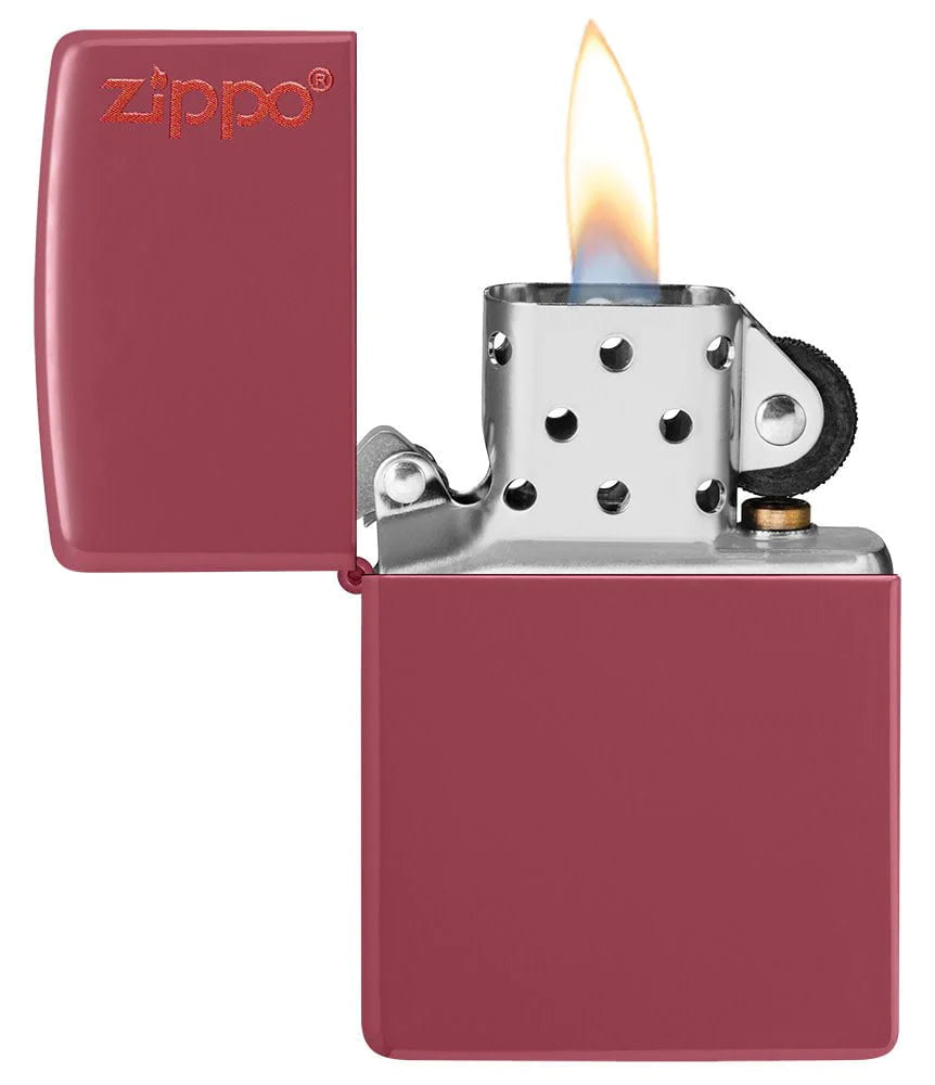 ZIPPO Lighter Red Brick with Zippo Logo