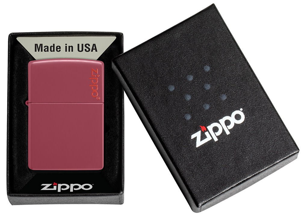 ZIPPO Lighter Red Brick with Zippo Logo