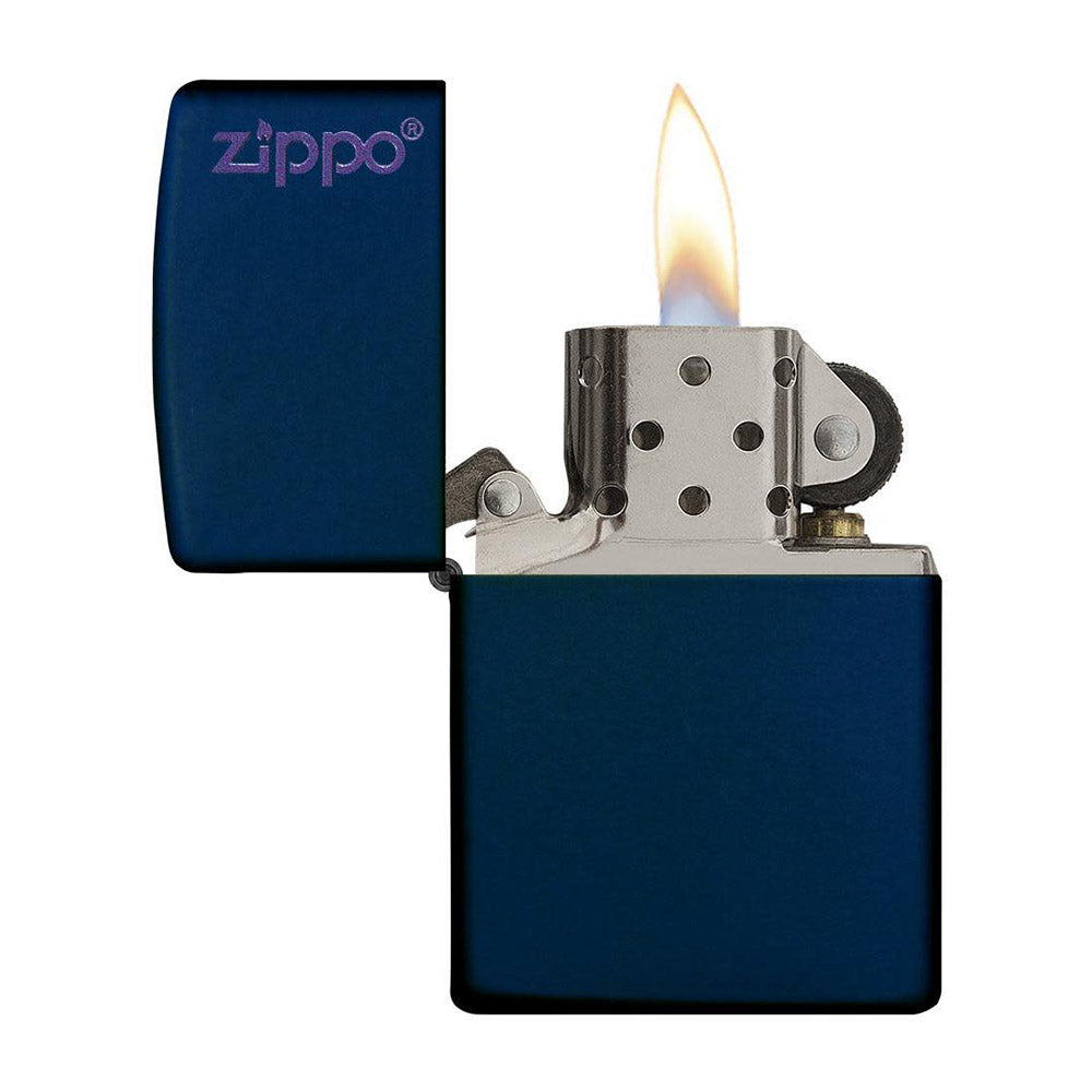 ZIPPO Lighter Blue Matte with Zippo Logo