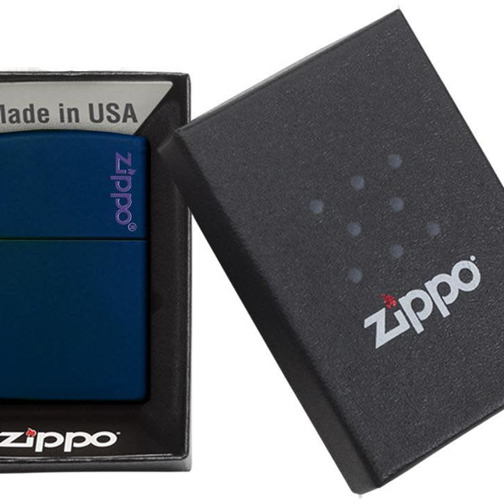 ZIPPO Lighter Blue Matte with Zippo Logo