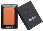 ZIPPO Lighter Orange Matte with Zippo Logo