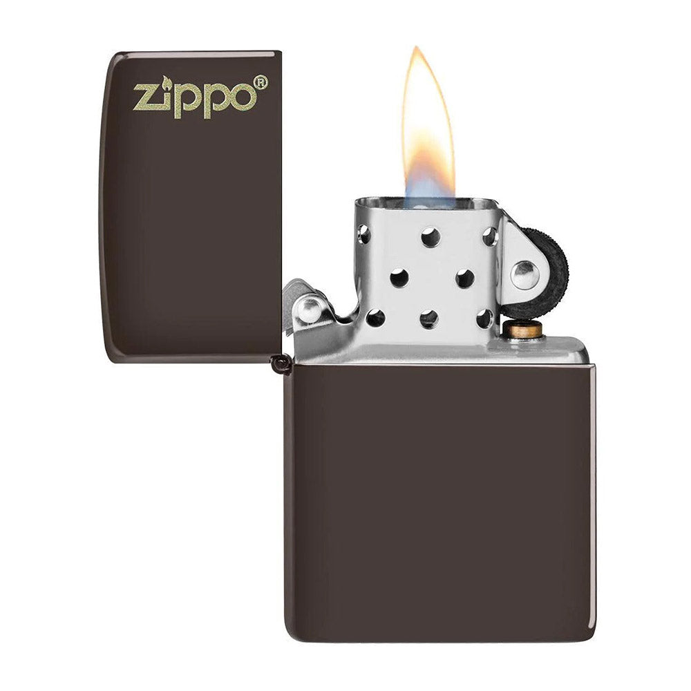 ZIPPO Lighter Brown with Zippo Logo
