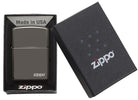 ZIPPO Lighter Black Ice with Zippo Logo