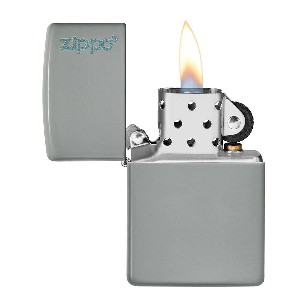 ZIPPO Lighter Flat Grey with Zippo Logo