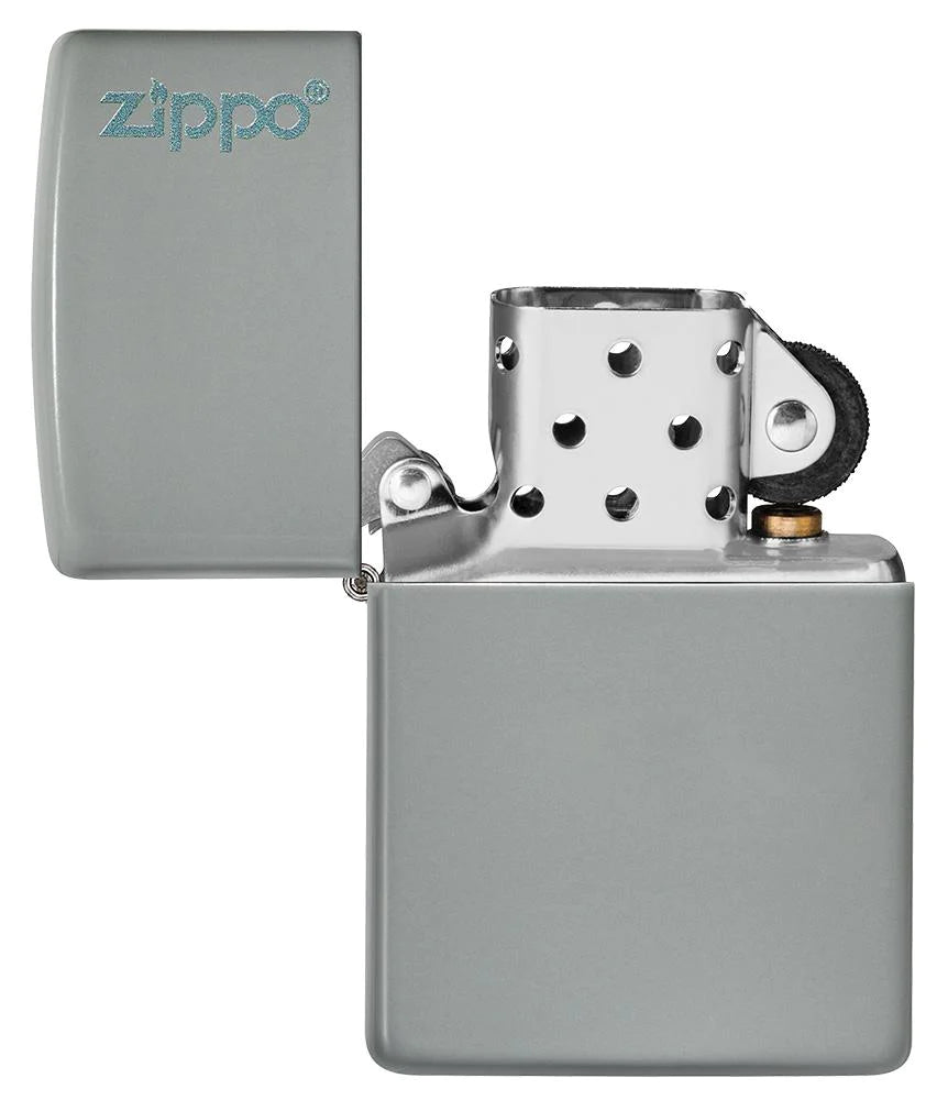 ZIPPO Lighter Flat Grey with Zippo Logo
