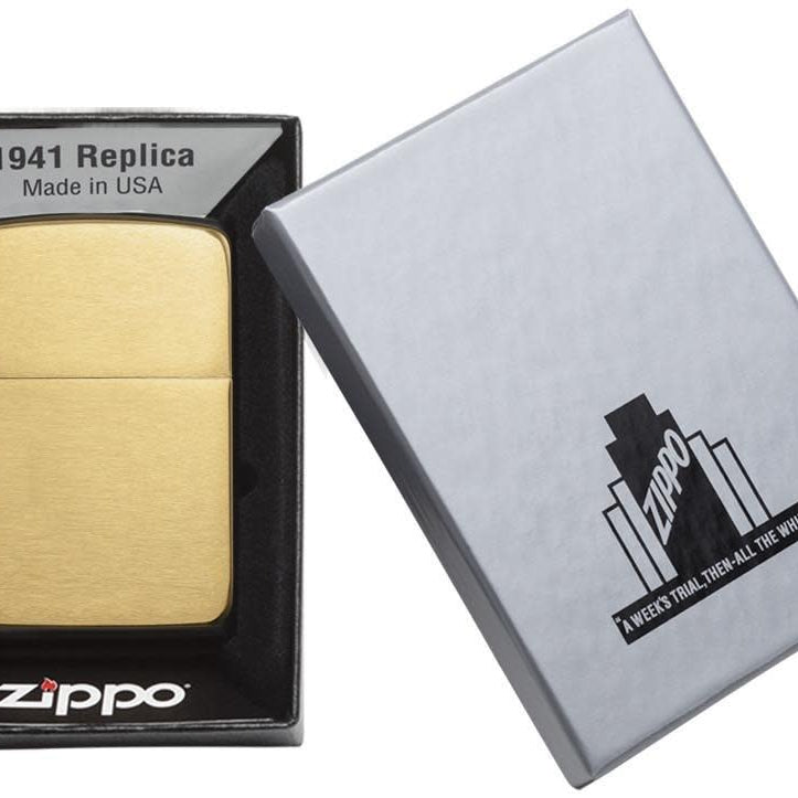 ZIPPO Lighter 1941 Replica Brushed Brass