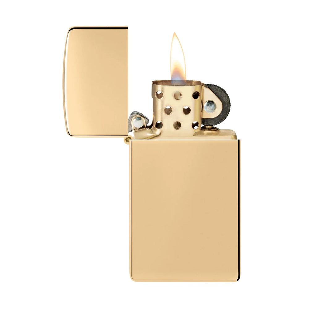 ZIPPO Lighter Slim High Polish Brass