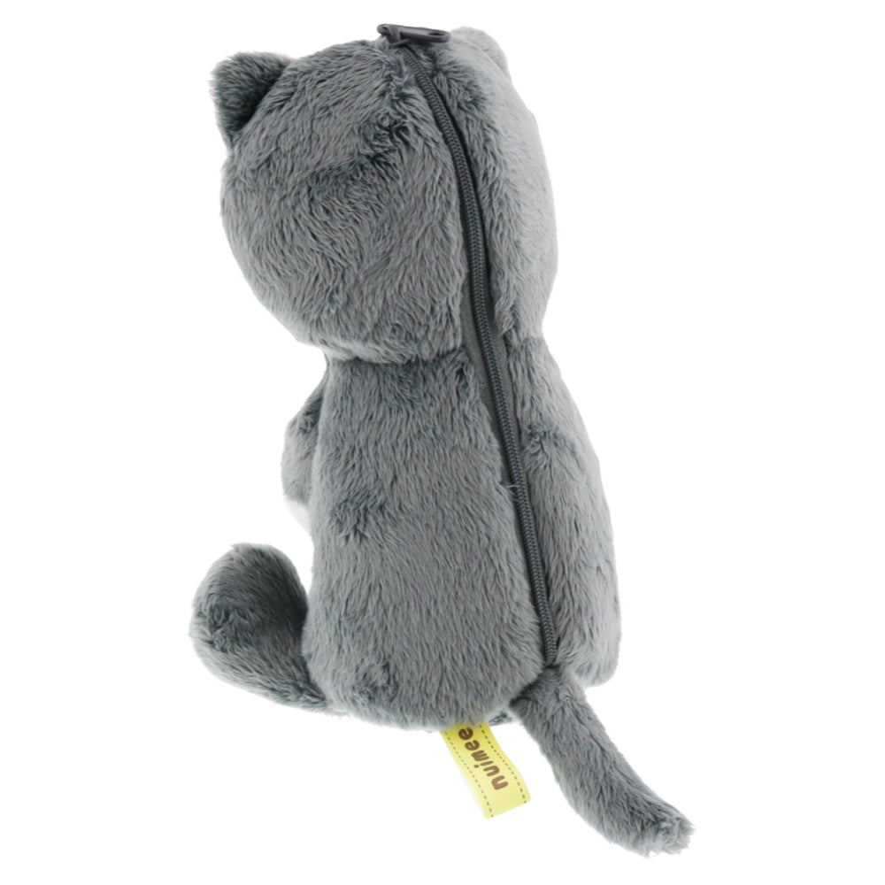 SUN-STAR Nuimee Fluffy Pen Case Sitting Cat