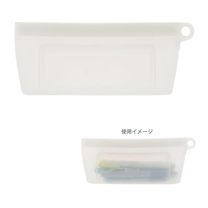 SUN-STAR Punin Silicon Zip Pen Case White