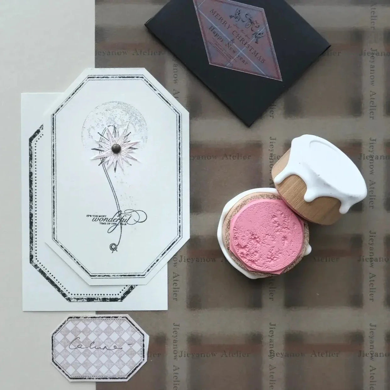 JIEYANOW ATELIER Rubber Stamp Let It Snow La Luna
