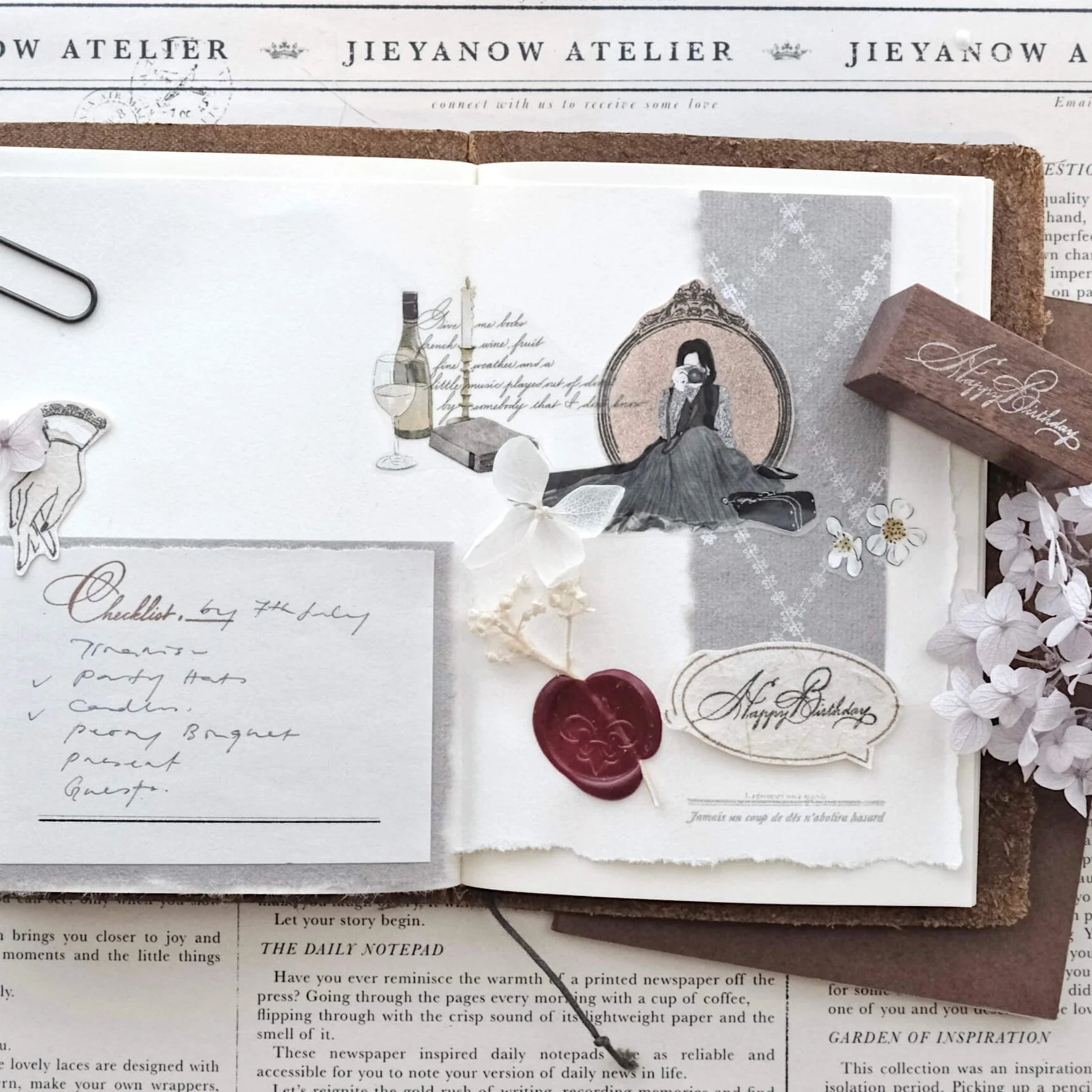 JIEYANOW ATELIER Rubber Stamp Odes to Life Checklist