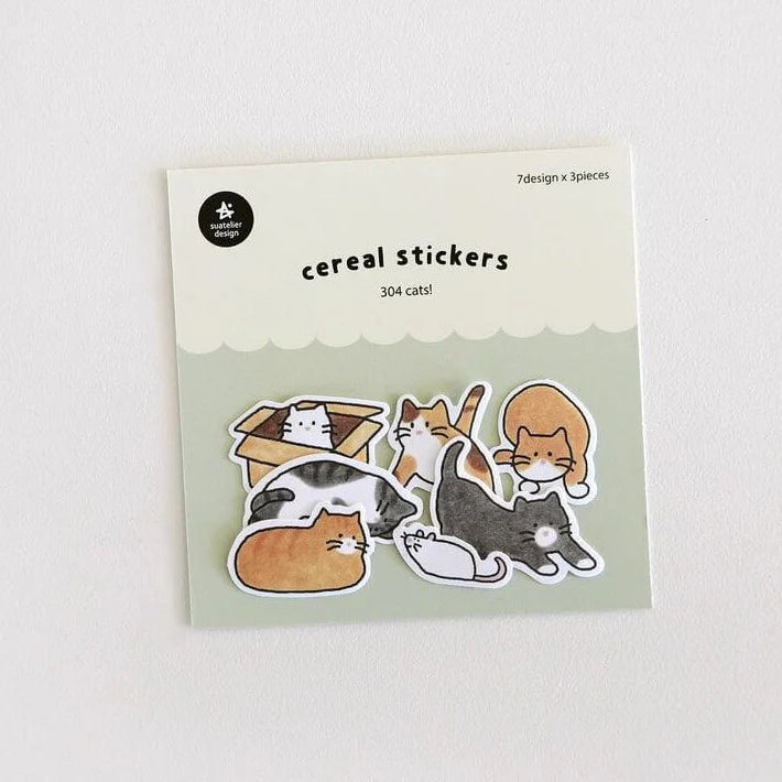 SUATELIER Cereal Stickers Cats