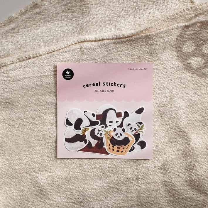SUATELIER Cereal Stickers Baby Panda