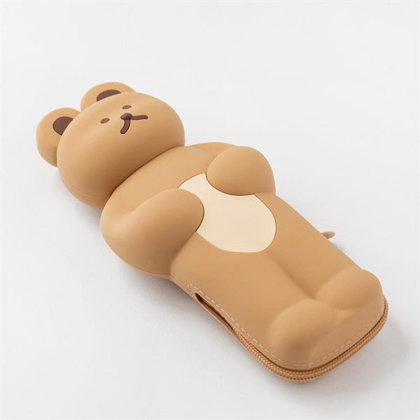 BRUNCH BROTHER Silicone Pen Case Bear Milk Tea