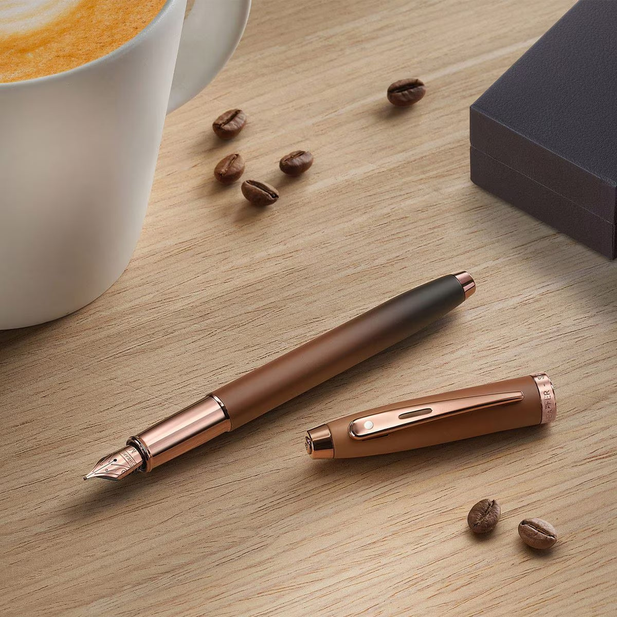 SHEAFFER 100 Coffee Edition with PVD Trim 9374 Fountain Pen-Medium