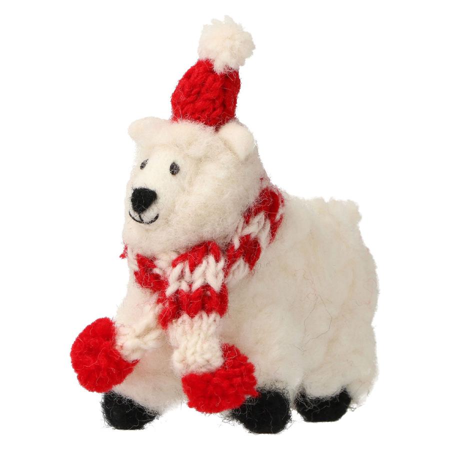 MARK'S Xmas Felt & Knit Object Animal Alpaca