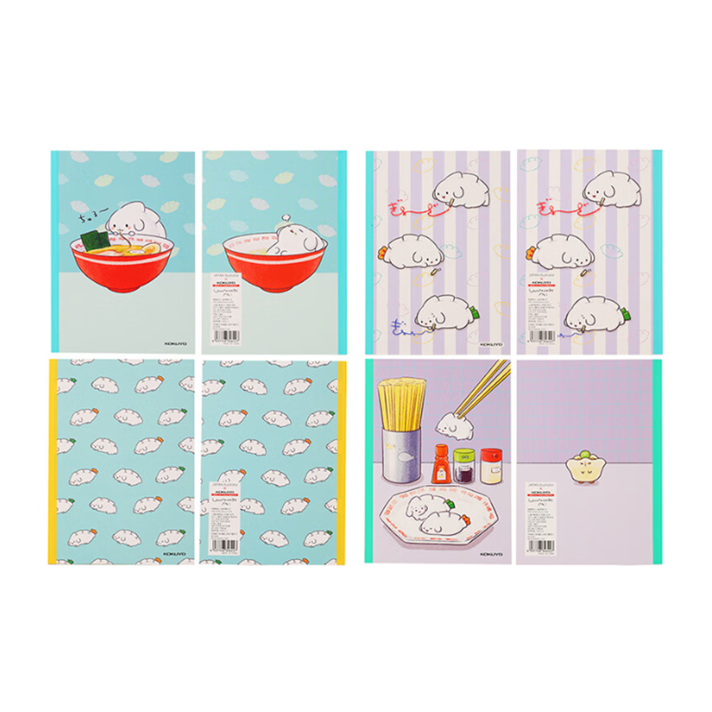 KOKUYO Illustrator Dumpling Fairy Notebook 40s 8mm A5 / Turquoise - Small Dumplings