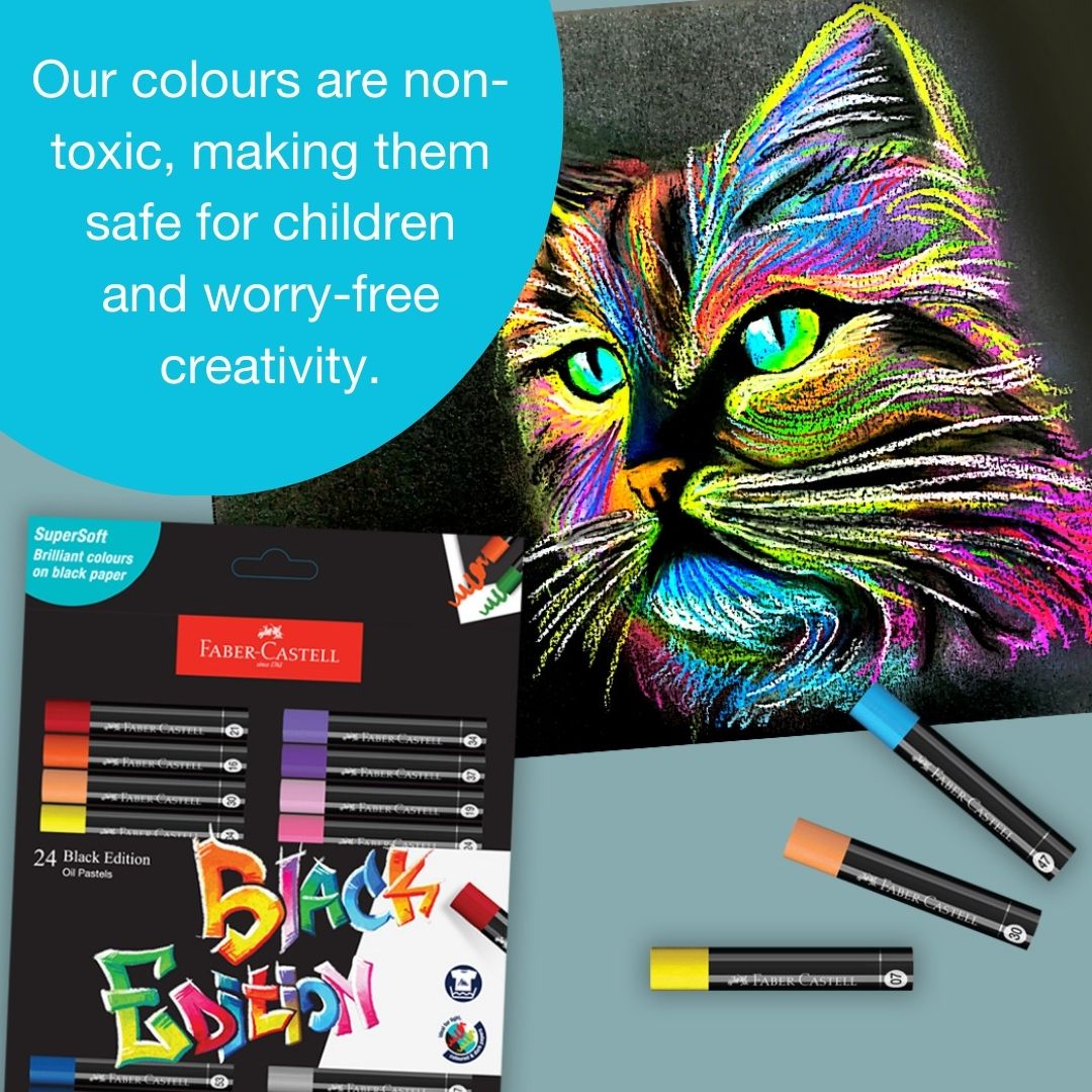 FABER-CASTELL Black Edition Oil Pastel 12s