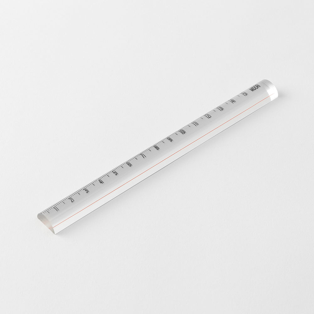 MIDORI Lens Ruler 15cm Clear