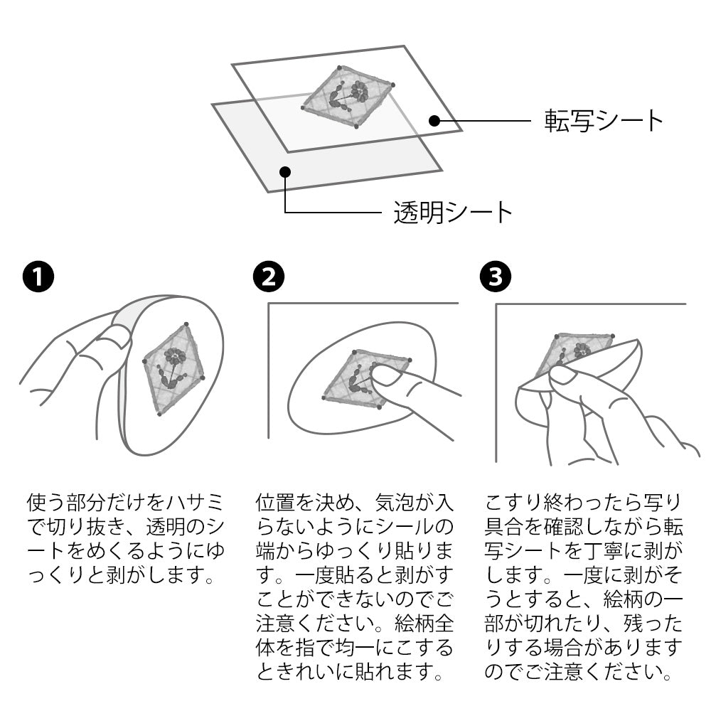 MIDORI Glossy Transfer Sticker 2697 Flower