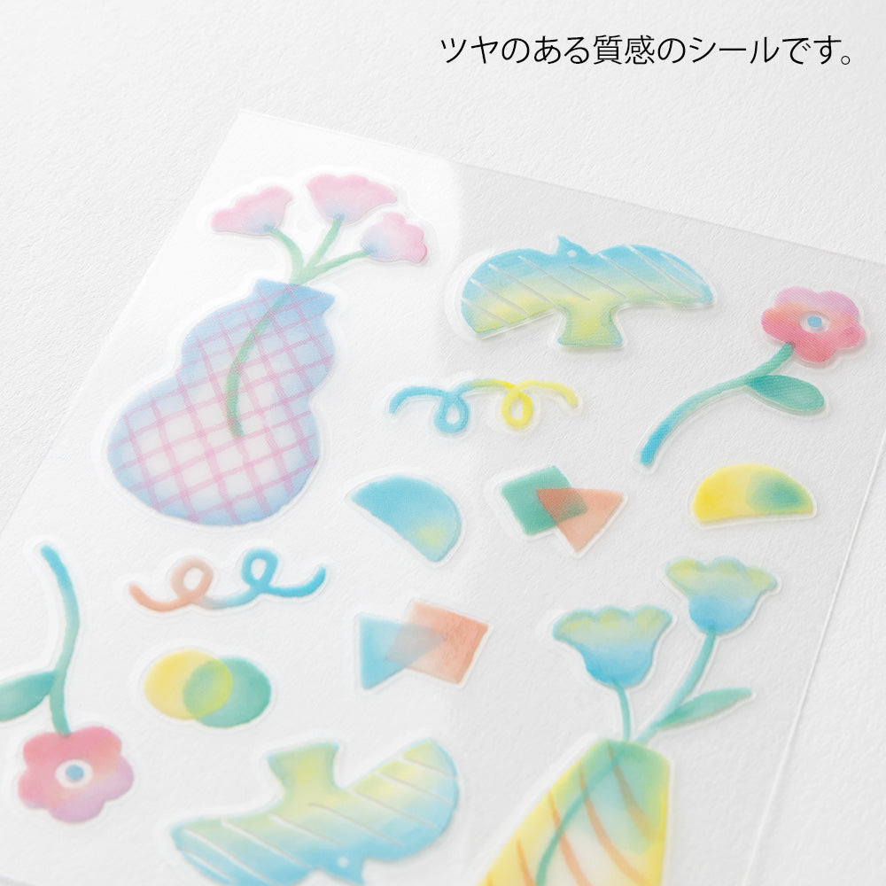 MIDORI Glossy Transfer Sticker 2702 Flower Vase