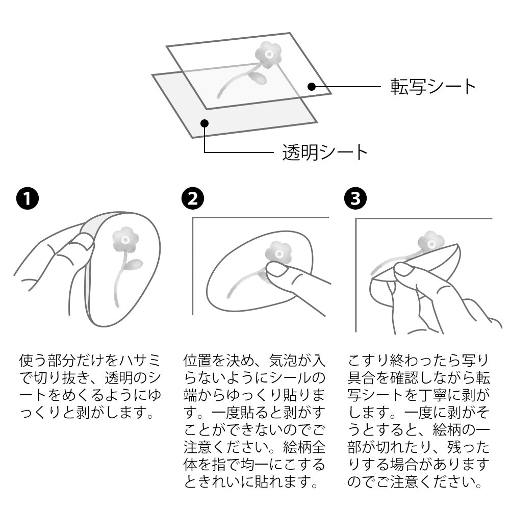 MIDORI Glossy Transfer Sticker 2702 Flower Vase