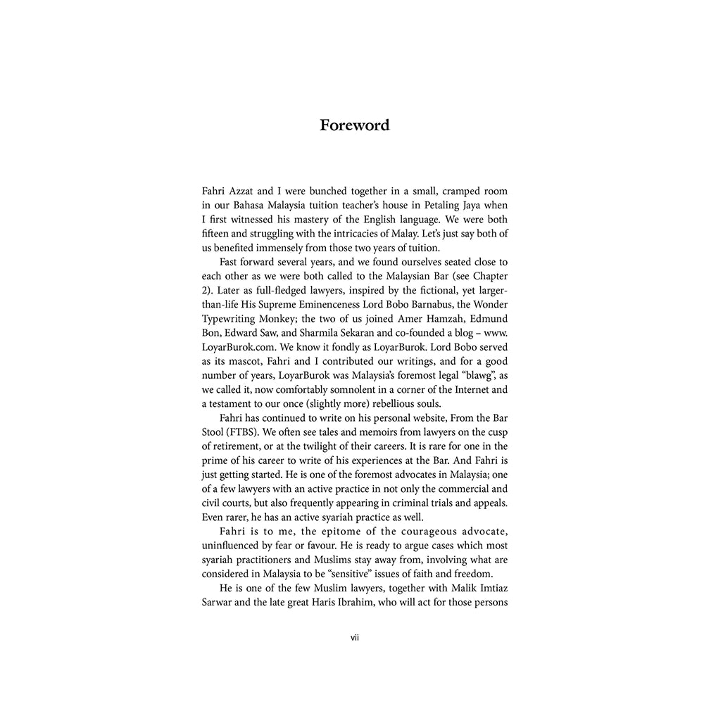 From The Bar Stool: Tales, Thoughts, Teachings And Touts From A Malaysian Lawyer by Fahri Azzat