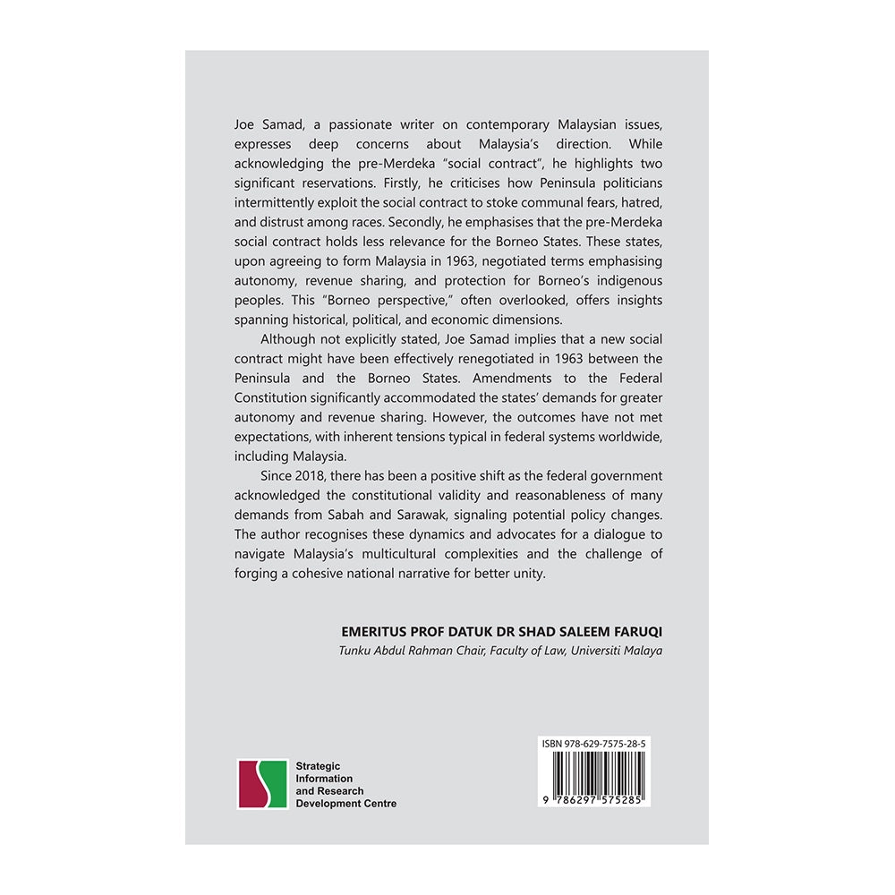 Revisiting the Social Contract: The Malaysia-Borneo Perspectives by Joe Samad