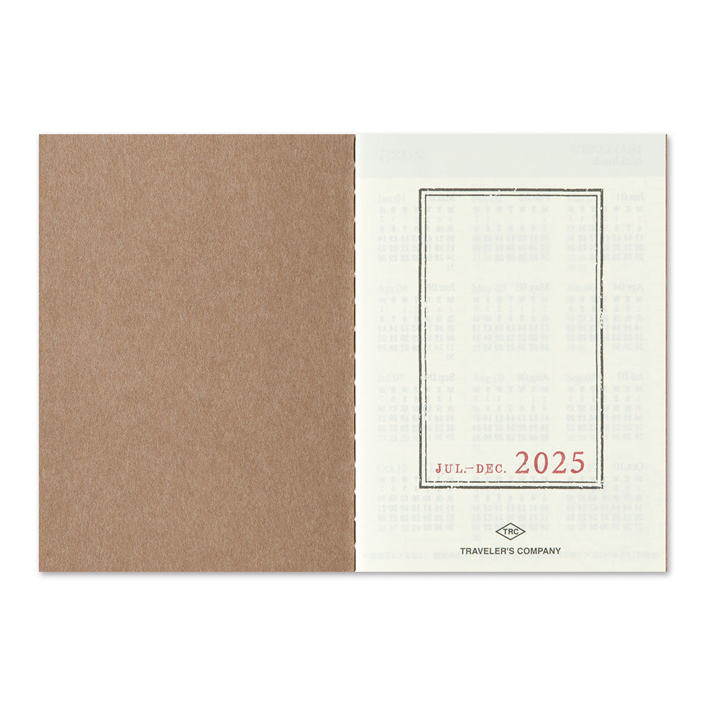 TRAVELERS Notebook 2025 Passport Size Second Half Weekly