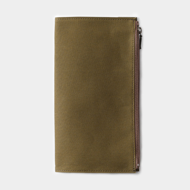 TRAVELERS FACTORY Regular Size Cotton Zipper Case Olive