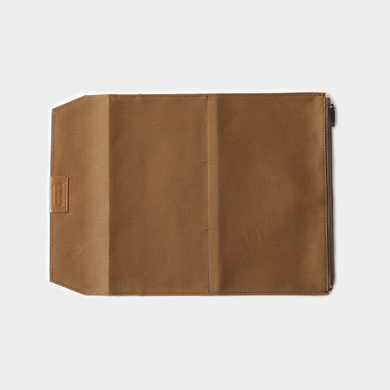 TRAVELERS FACTORY Regular Size Cotton Zipper Case Brown