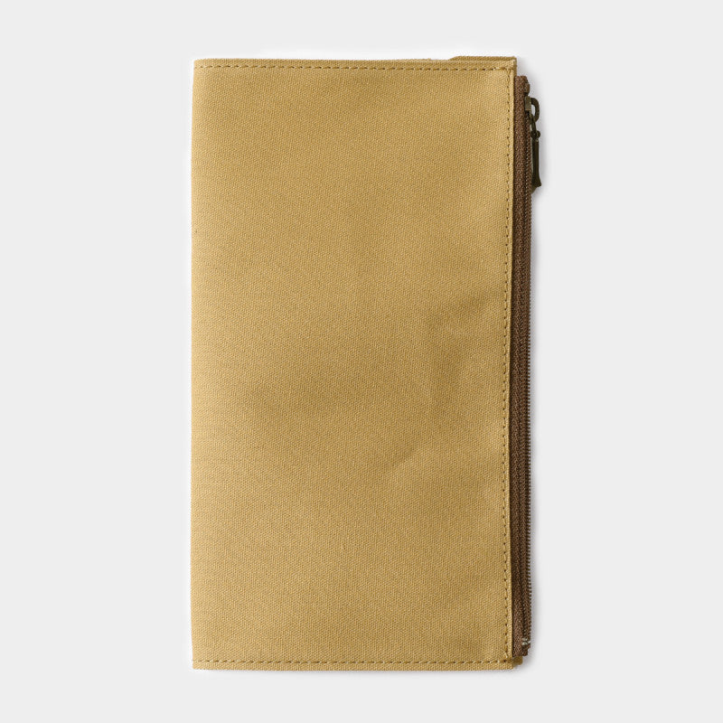 TRAVELERS FACTORY Regular Size Cotton Zipper Case Beige