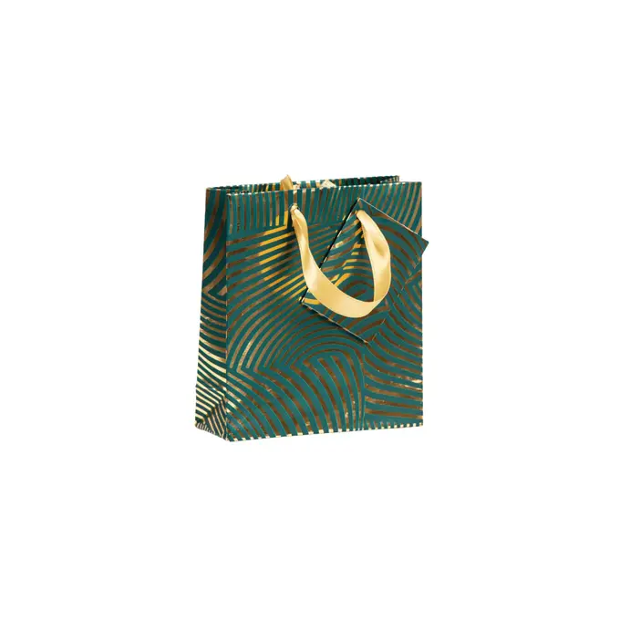 CLAIREFONTAINE Gift Bag Small 12x4.5x13.5cm Gold/Green