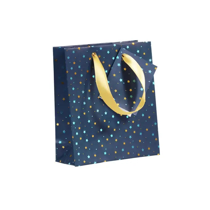 CLAIREFONTAINE Gift Bag Small 12x4.5x13.5cm Nuit Bleutee Stars