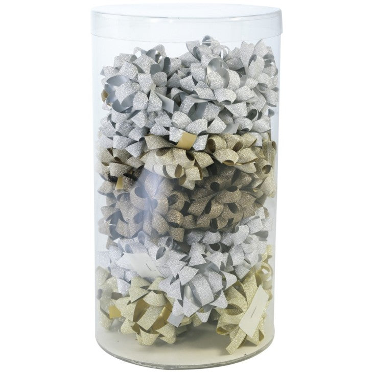 CLAIREFONTAINE Mini Bow Ribbons Shiny Glitter 50s