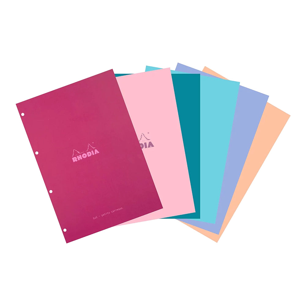 RHODIA Colors Head Stapled Pad No.20 A4+ 21x31.8cm 5x5 Sq Assorted (Random)