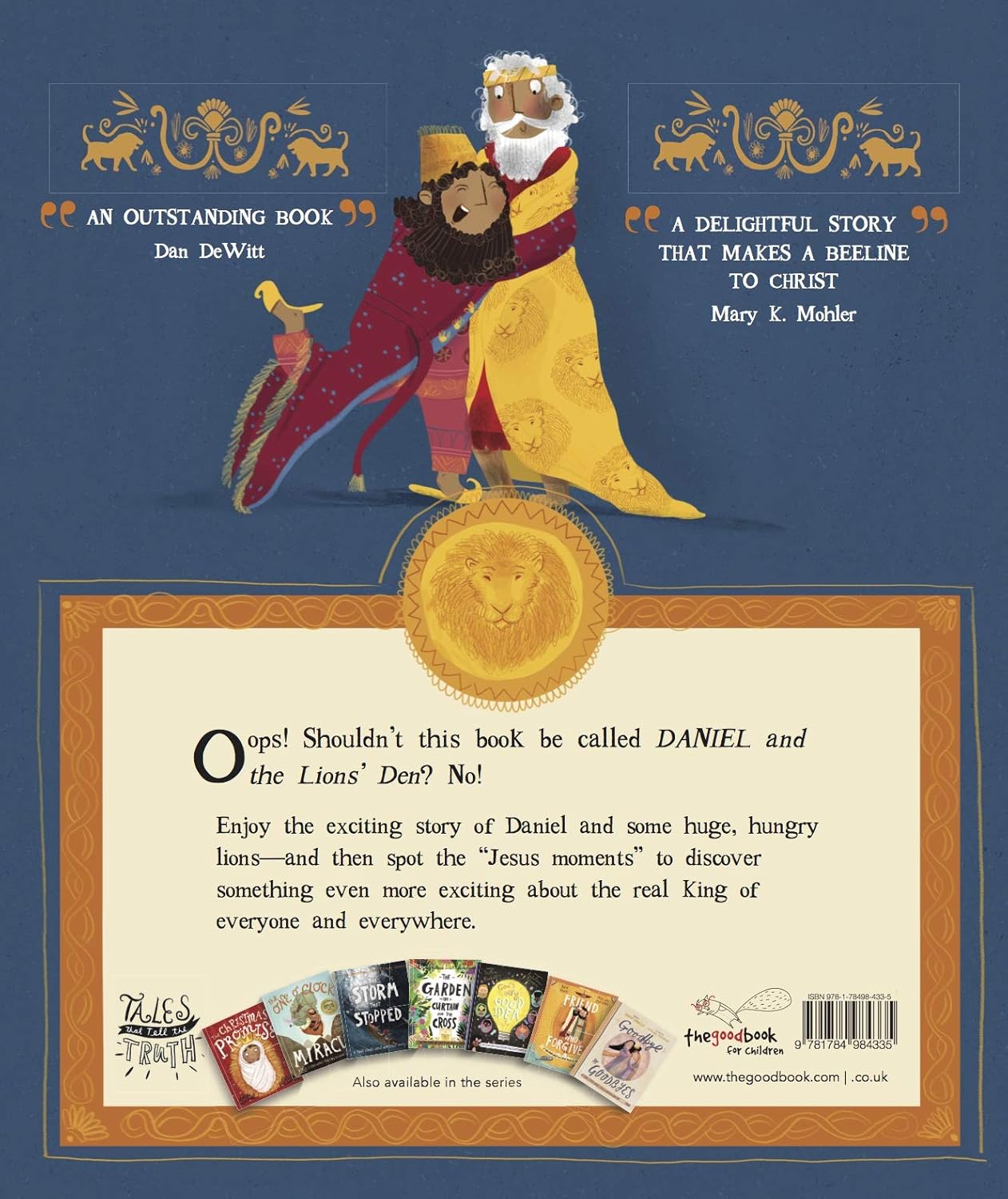 Jesus and the Lions' Den Storybook: A True Story About How Daniel Points us to Jesus