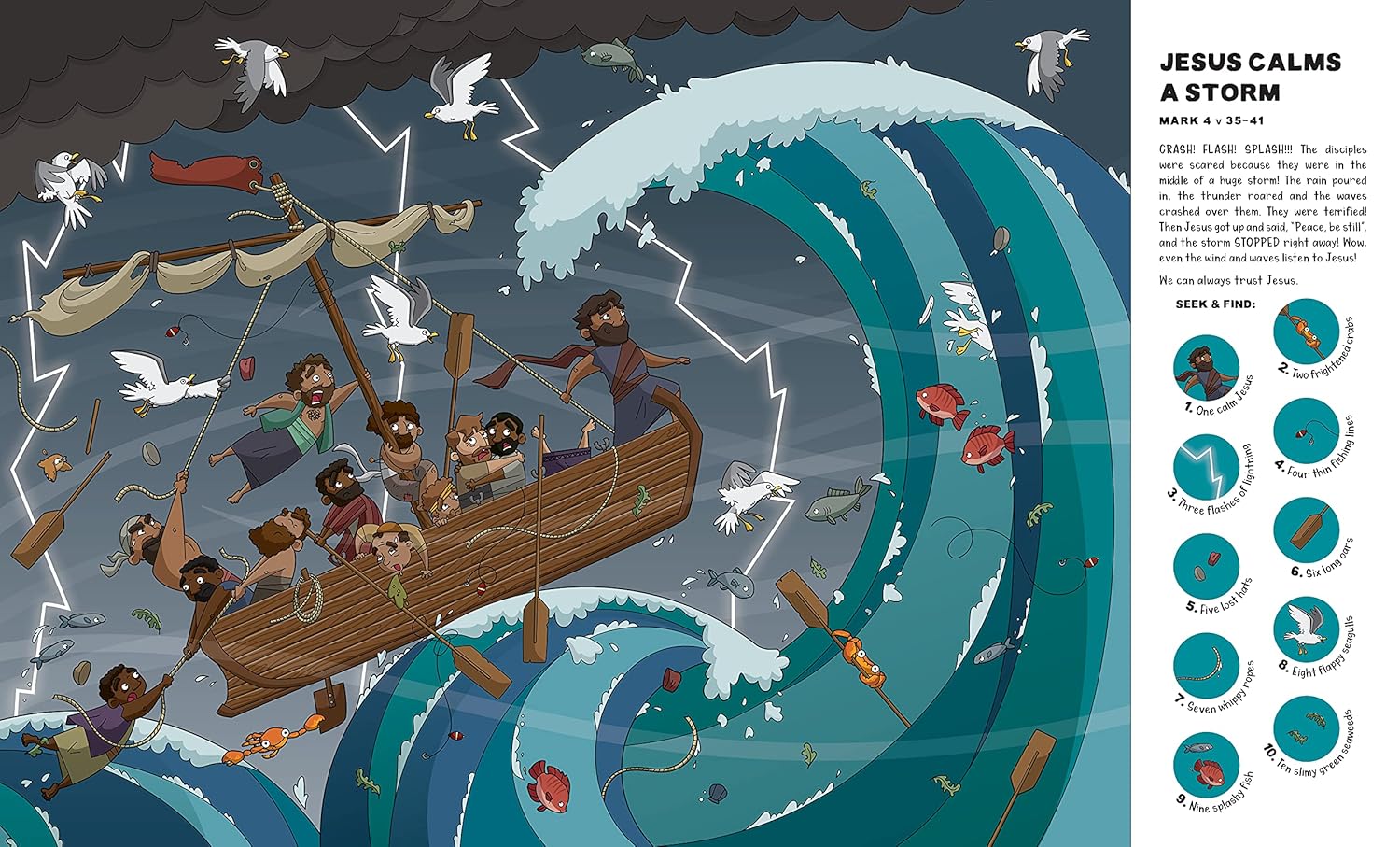 Seek and Find: New Testament Bible Stories (With Over 450 Things to Find and Count!)