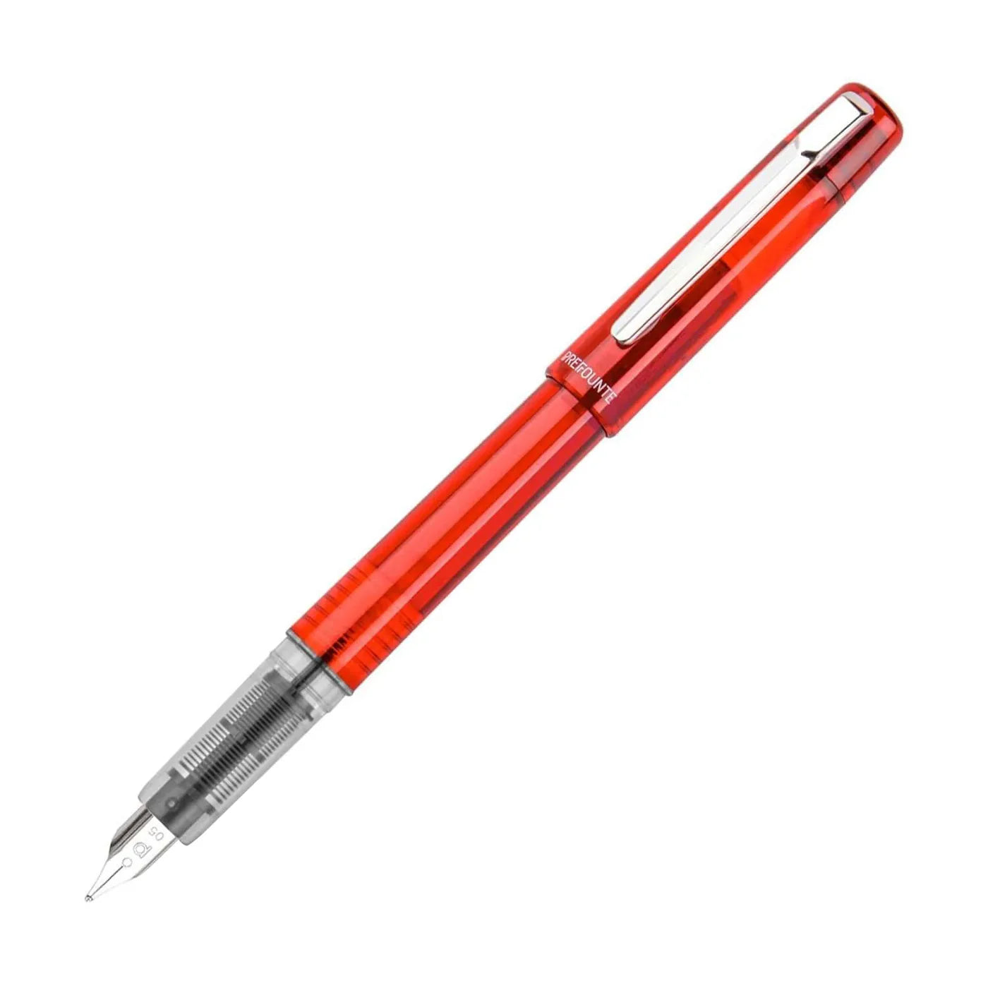 PLATINUM Prefounte Fountain Pen Vermilion Orange Medium