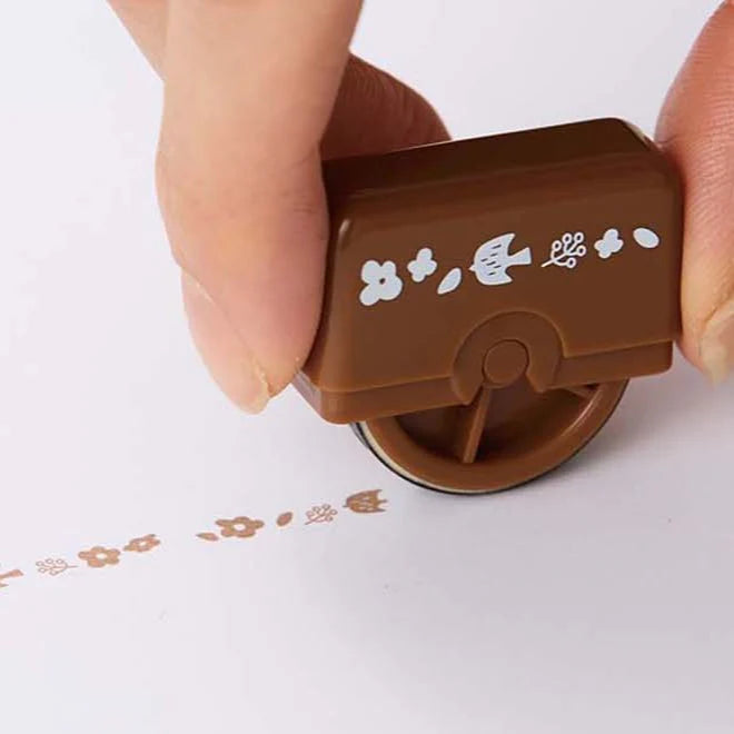 SHACHIHATA Nototo Roller Stamp Brown Ink- Mimosa