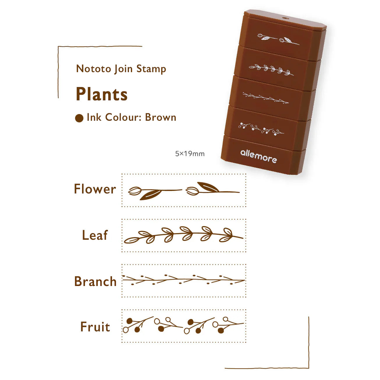 SHACHIHATA Nototo Join Stamp Botanic