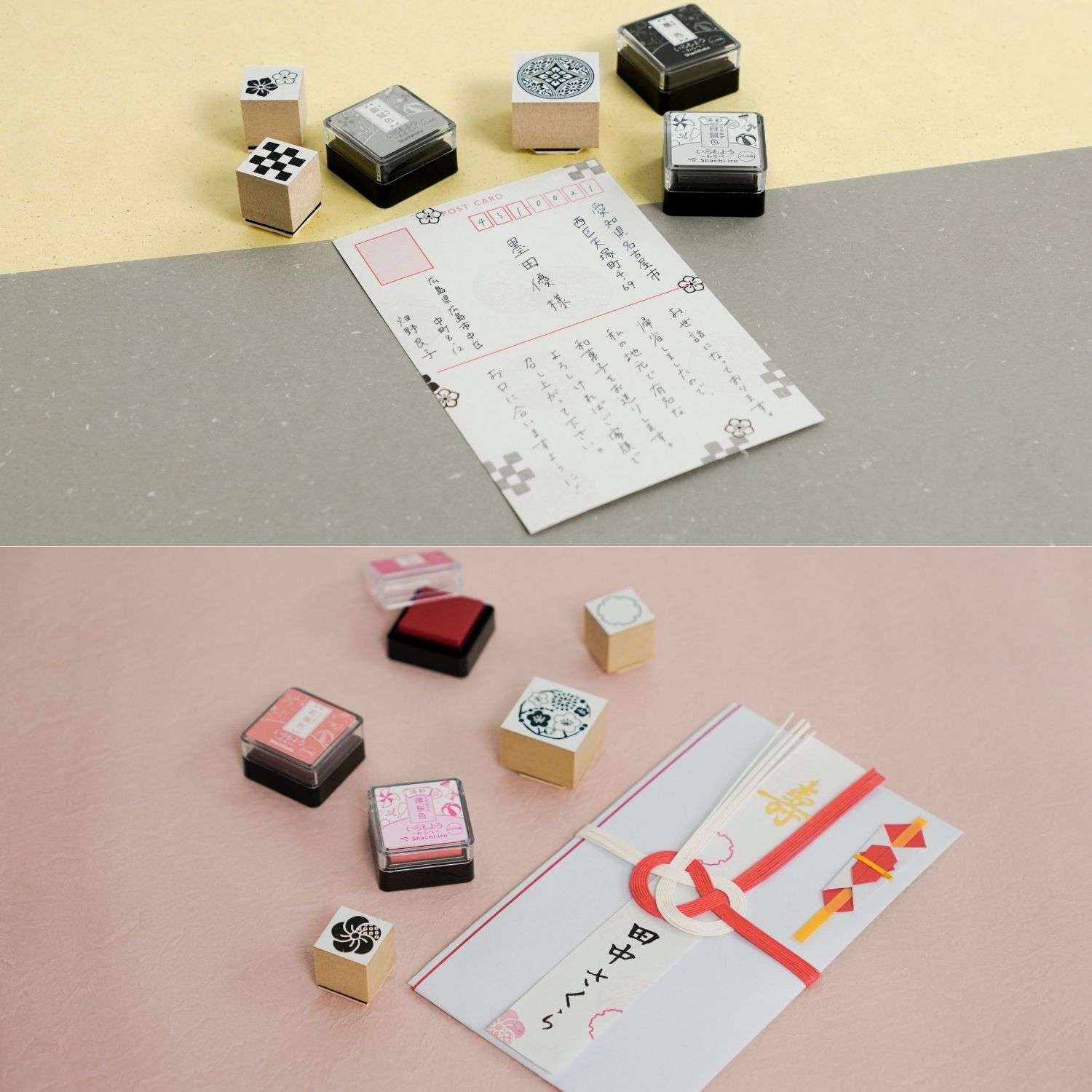 SHACHIHATA Iromoyo Warabe Mini Ink Pad Pale Colour Light Sakura