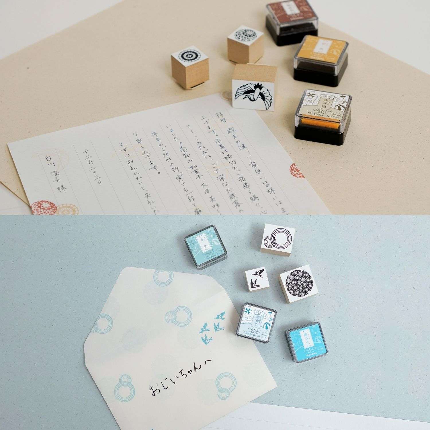 SHACHIHATA Iromoyo Warabe Mini Ink Pad Pale Colour Light Pale Blue