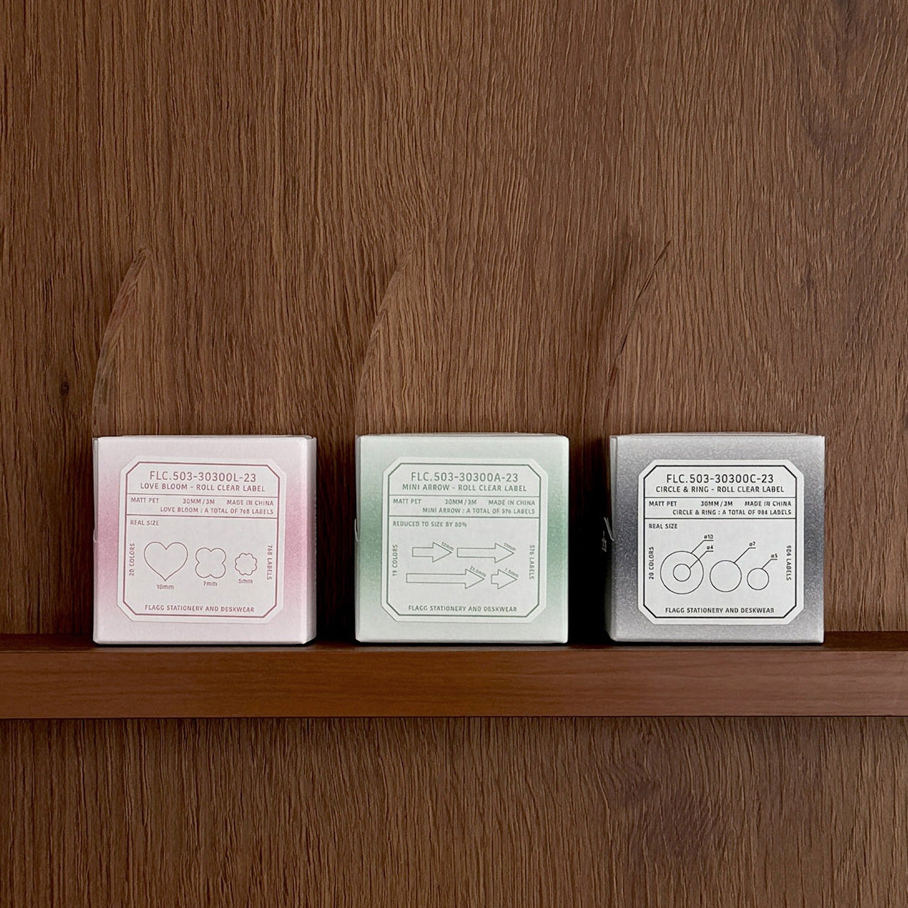 FLAGG Roll Clear Label Circle & Ring