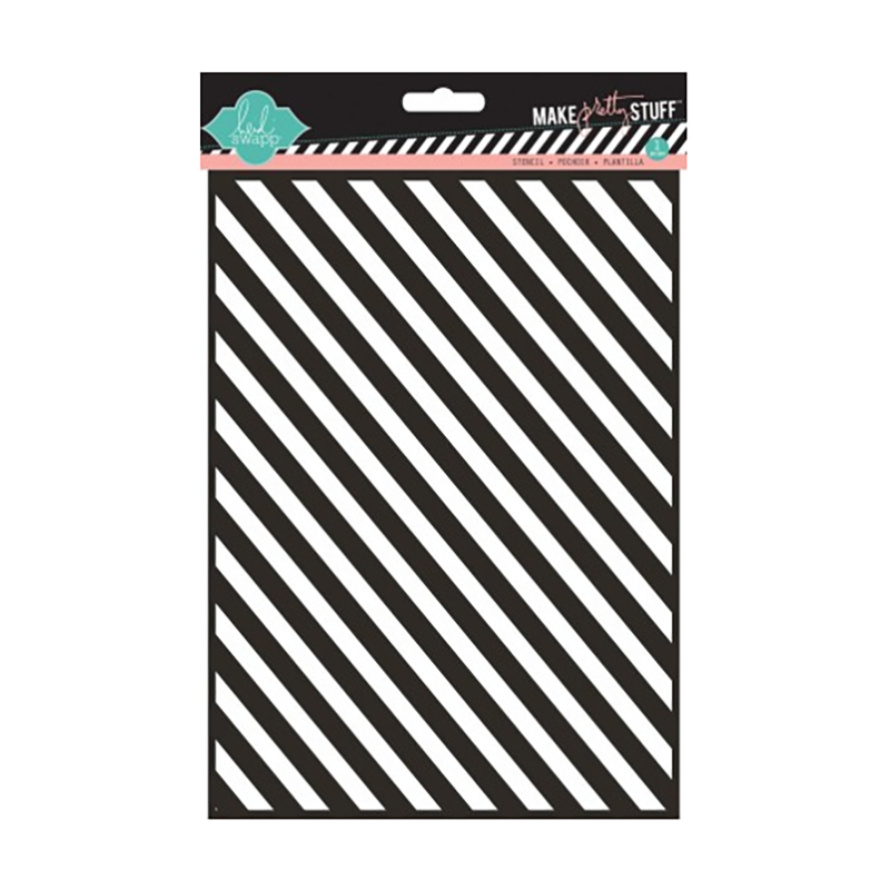 HEIDI SWAPP Diagonal Line Stencil 6.25"x10"