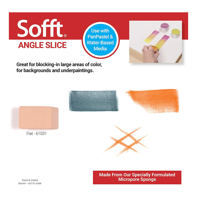 PANPASTEL Sofft Art Sponge Angle Slice Flat 2 Pcs